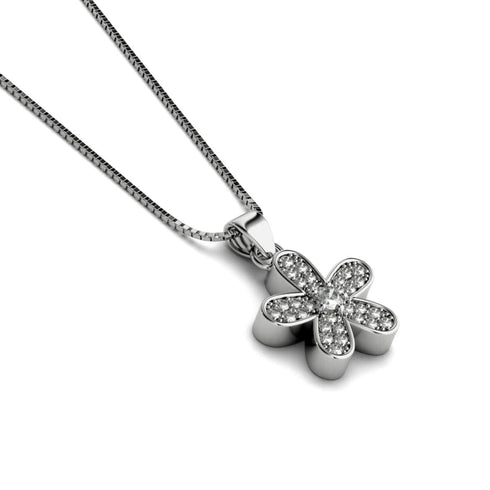 Flower Power | .925 Sterling Silver | Crystal Infinity Clasp Necklace